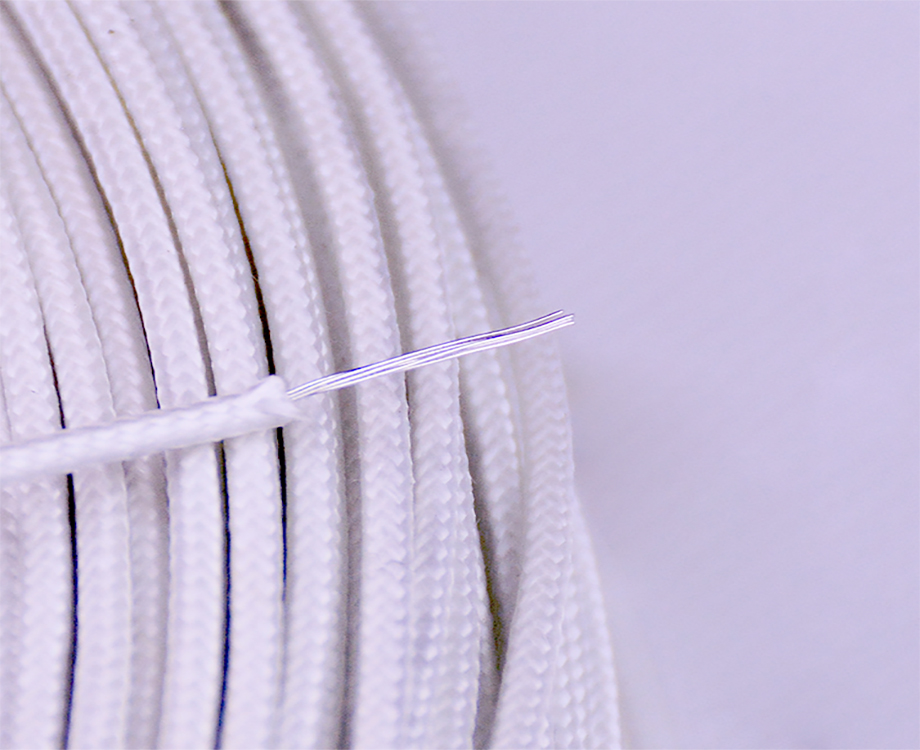 Fiberglass Braided Silicone Rubber Insulated Wire UL3122 24 awg  1